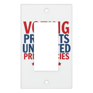 Voting Prevents Unwanted Presidencies men women Light Switch Cover