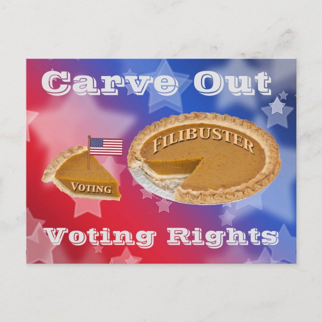 Voting Rights Filibuster Carve-Out Postcard (Front)