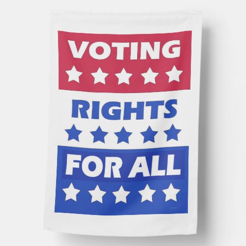 Voting Rights For All Red White and Blue House Flag