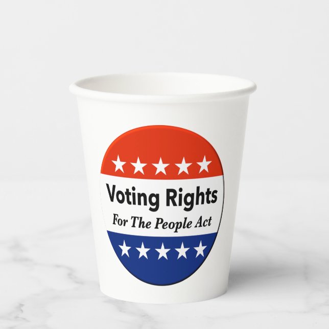 Voting Rights For The People Act Paper Cups (Front)
