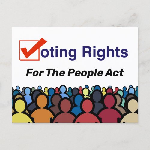 Voting Rights For The People Act Postcard