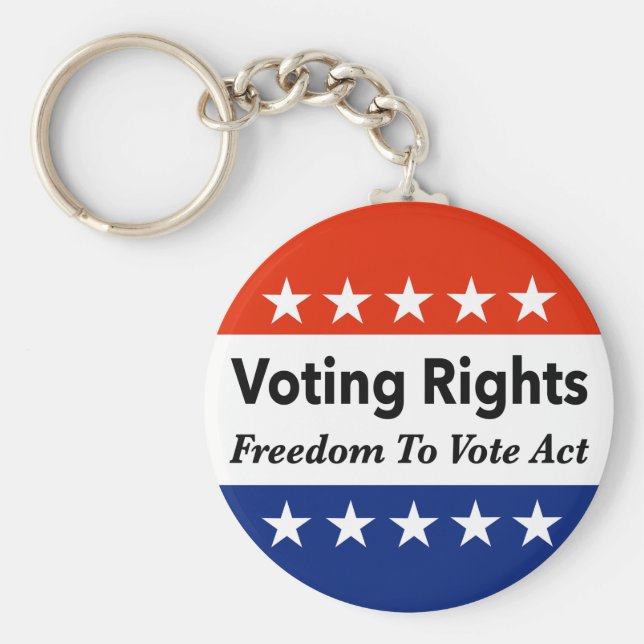 Voting Rights Freedom To Vote Act Keychain (Front)
