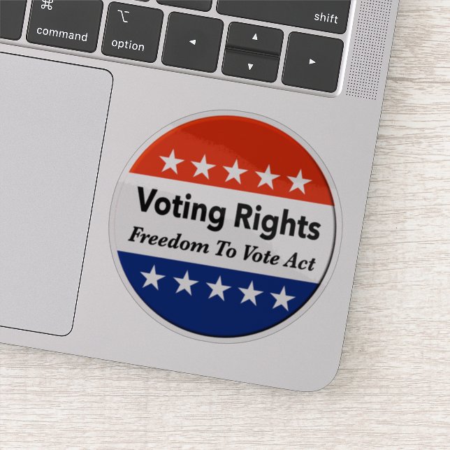 Voting Rights Freedom To Vote Act Sticker (Detail)