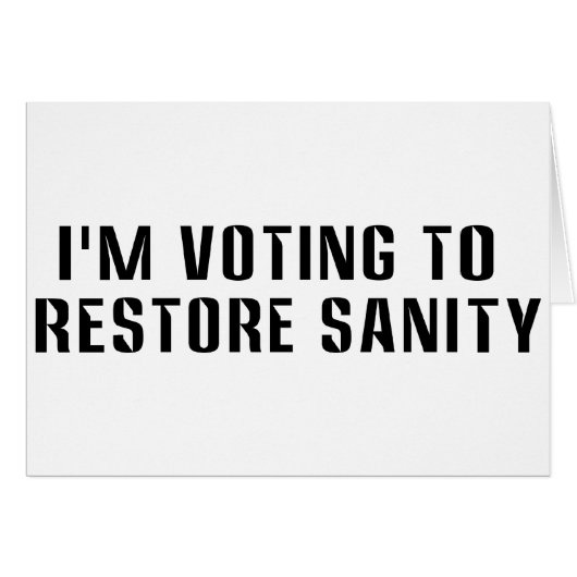 Voting To Restore Sanity Cards (Front Horizontal)