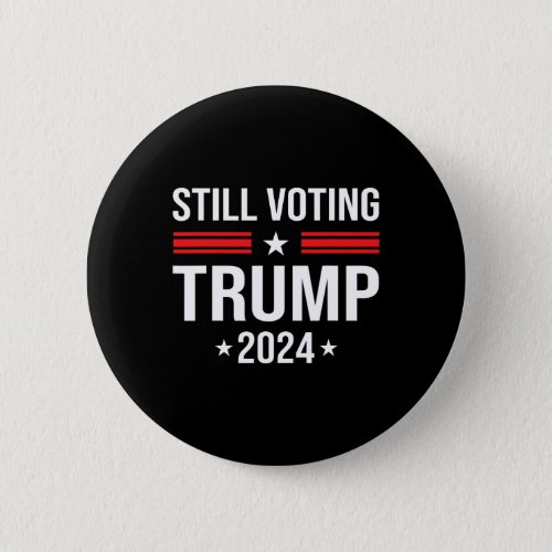 Voting Trump 2024 Patriotic American Flag 1  Button