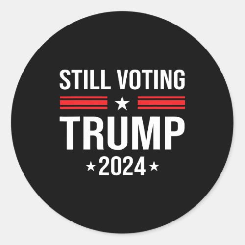 Voting Trump 2024 Patriotic American Flag 1  Classic Round Sticker