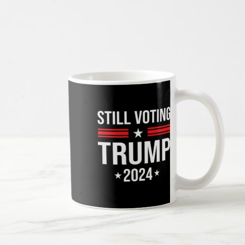 Voting Trump 2024 Patriotic American Flag 1  Coffee Mug