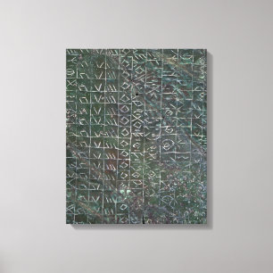 Votive plaque with a venetic inscription canvas print