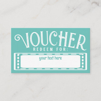 Voucher Ticket Template Customizable Card Add Text