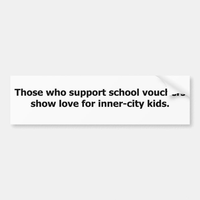 Vouchers for Inner-City Kids Bumper Sticker (Front)