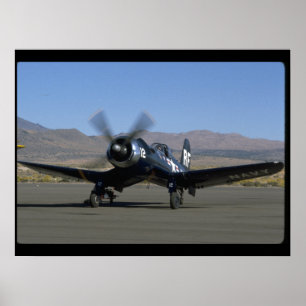 Vought F4U Corsair, Left Front_WWII Planes Poster