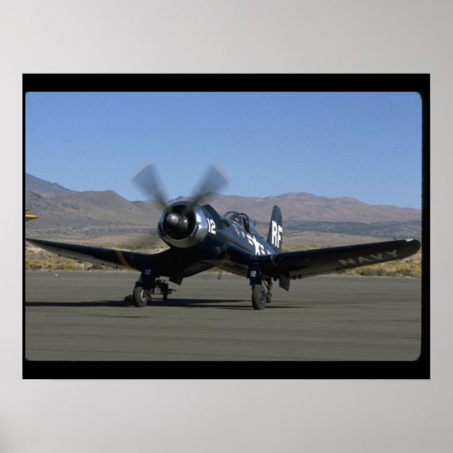 Vought F4U Corsair, Left Front_WWII Planes Poster (Front)