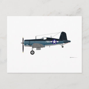Vought F-4U Corsair 799 Postcard