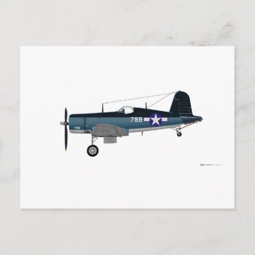 Vought F_4U Corsair 799 Postcard