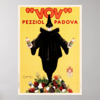 VOV PEZZIOL PADOVA Italy Liquor Cappiello Art Deco