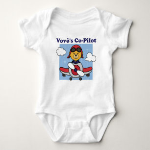 Vovô's Co-Pilot - Cute Airplane Baby Bodysuit