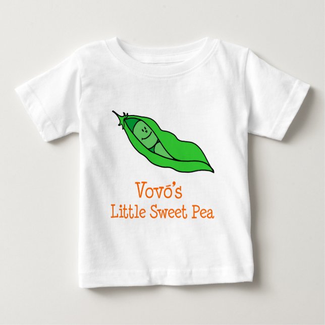 Vovo's Little Sweet Pea Baby T-Shirt (Front)