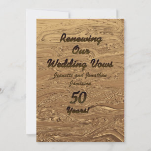 Vow Renewal 50th Anniversary Invitation 2Sided