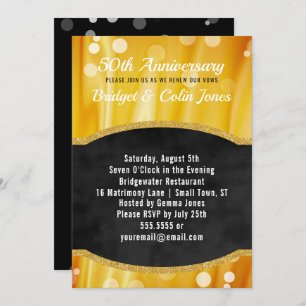 Vow Renewal 50th Wedding Anniversary Invitation