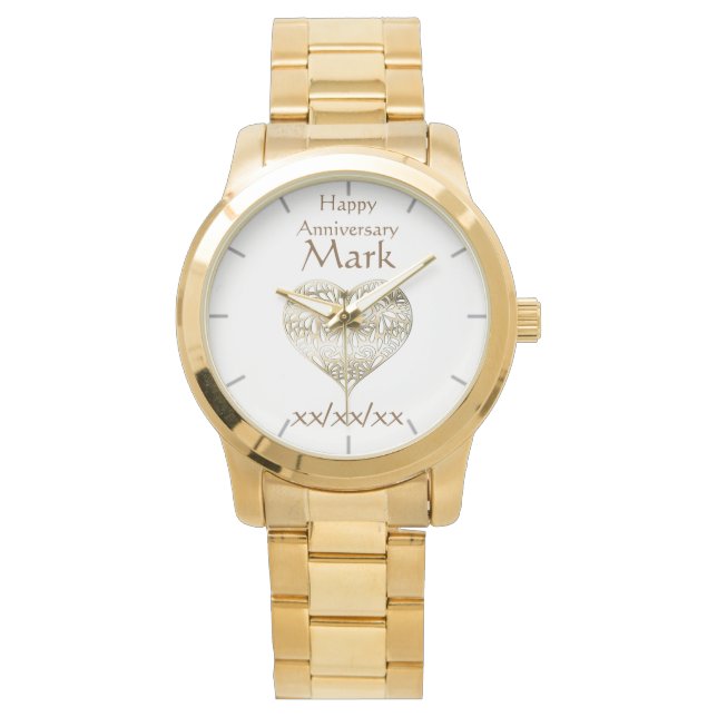 Vow Renewal Anniversary HUSBAND Watch Personalized (Front)