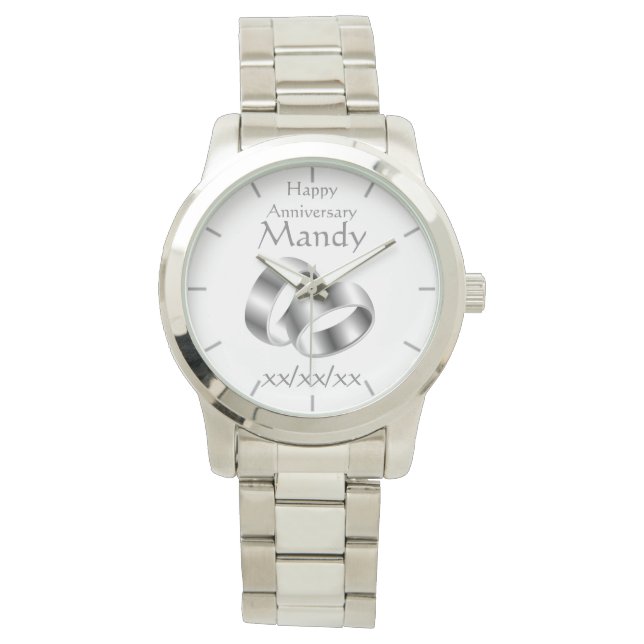Vow Renewal Anniversary WIFE Watch Personalized (Front)
