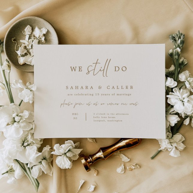 Vow Renewal Ceremony Wedding Invitation Card S102 (Creator Uploaded)