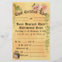 Vow Renewal Certificate - Customizable, Frameable