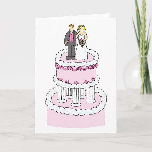 Vow Renewal Congratulations Cartoon Couple Card (Front)