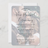Vow Renewal Elegant Photo Overlay Sequel Wedding Invitation (Front)