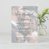 Vow Renewal Elegant Photo Overlay Sequel Wedding Invitation (Standing Front)