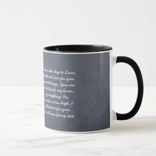 Vow renewal Gift personalized chalkboard Mug