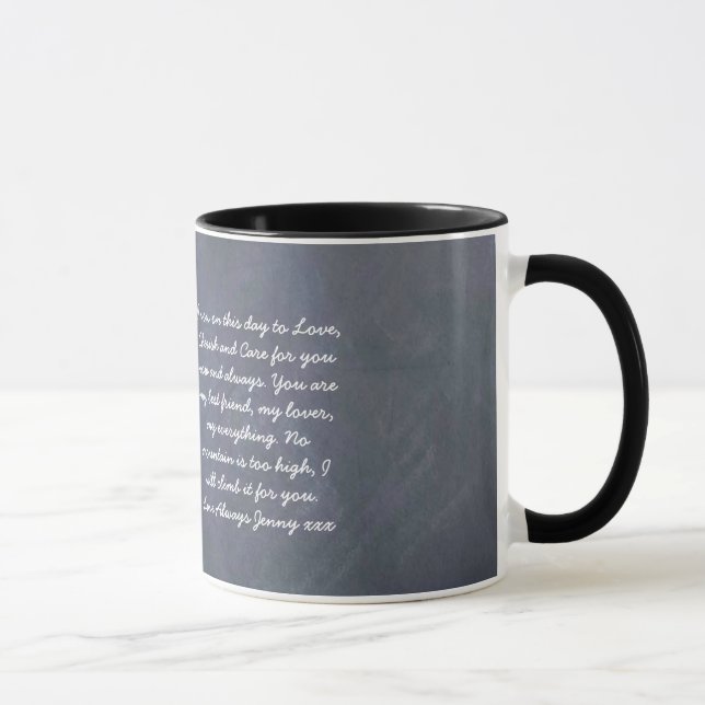 Vow renewal Gift personalized chalkboard Mug (Right)