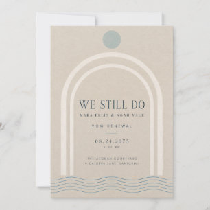 Vow Renewal Invitation   Coastal Editorial Aegean 