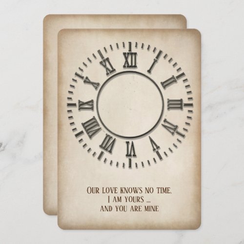 Vow Renewal Timeless Clock Invitation