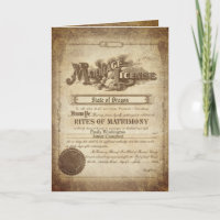 Vow Renewal vintage marriage certificate
