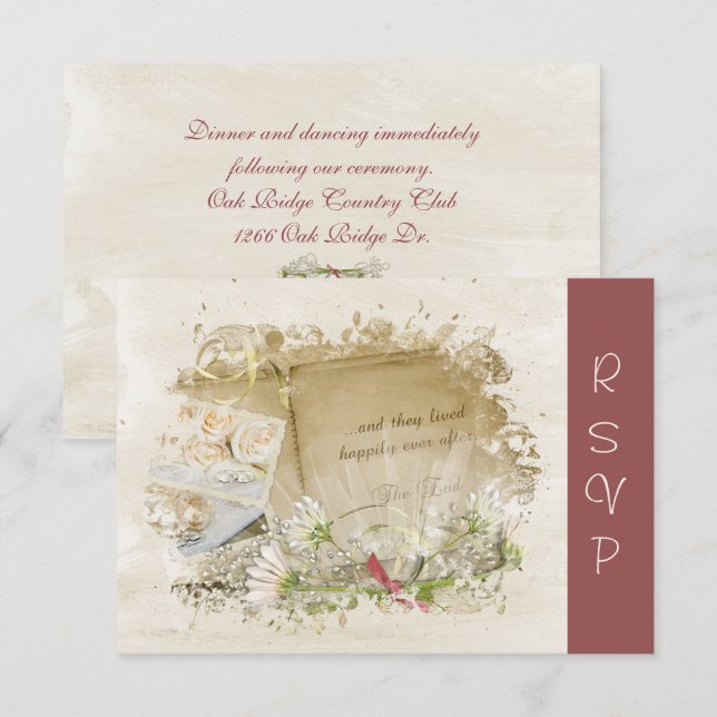 Vow Renewal Wedding Book RSVP Invitation (Front/Back)