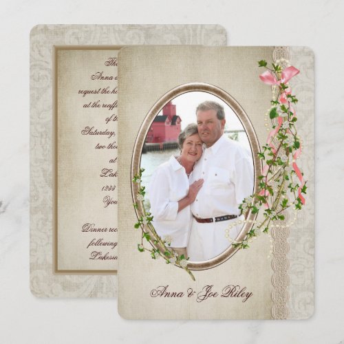 Vow Renewal with Personalized Photo Invites