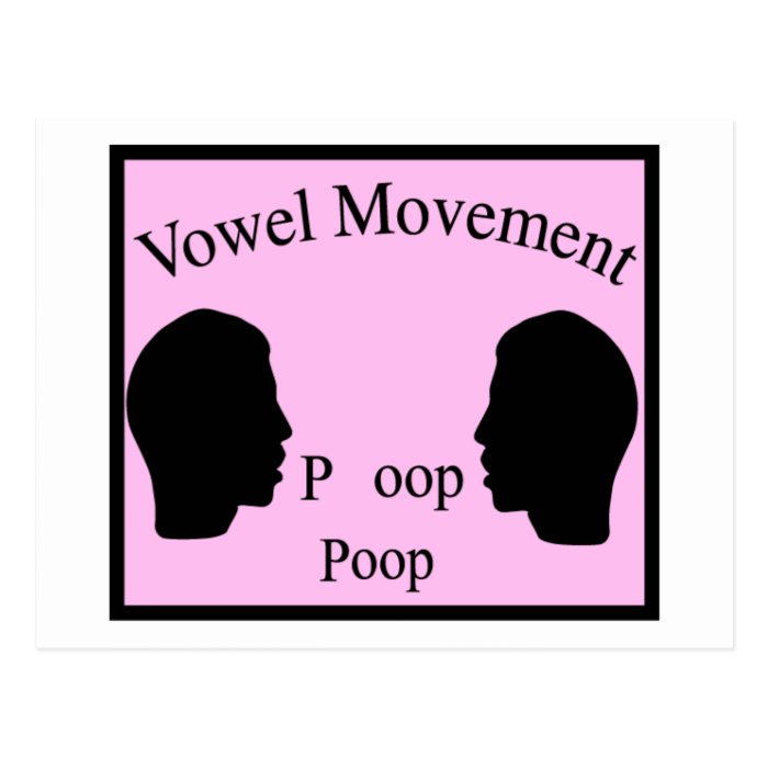 Vowel Movement   Pink Postcards