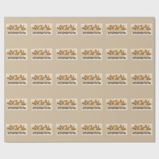 Vowels AEIOU English language Wrapping Paper (Flat)