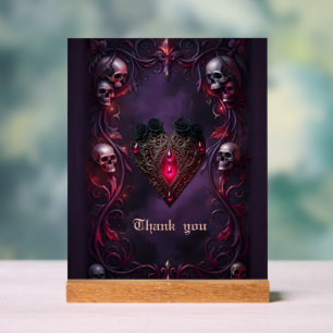 Vows Beyond the Veil – Gothic Wedding Art Acrylic Sign