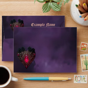 Vows Beyond the Veil – Gothic Wedding Art Envelope