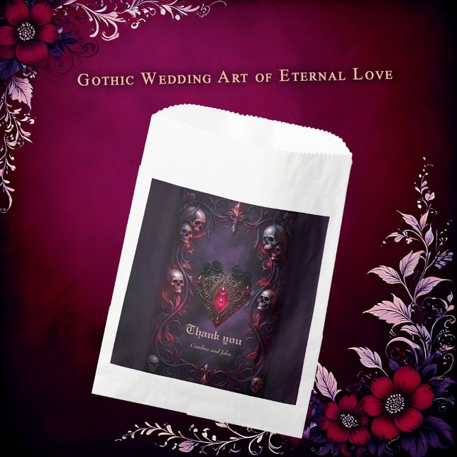 Vows Beyond the Veil – Gothic Wedding Art  Favor Bag (Creator Uploaded)