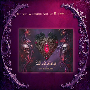Vows Beyond the Veil – Gothic Wedding Art  Guest Book