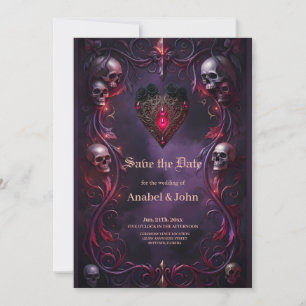 Vows Beyond the Veil – Gothic Wedding Art Save The Date