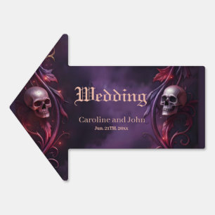 Vows Beyond the Veil – Gothic Wedding Art Sign