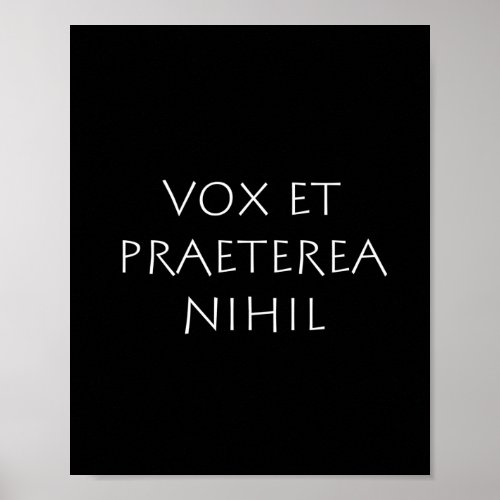 Vox et praeterea nihil poster