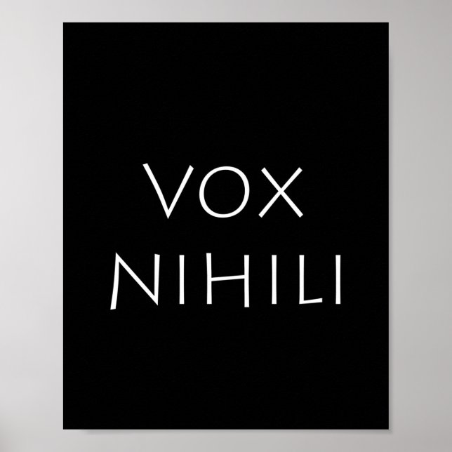Vox nihili poster (Front)