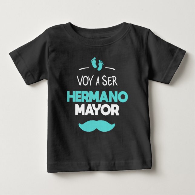 Voy a ser hermano mayor baby T-Shirt (Front)