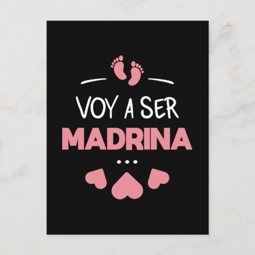 Voy a ser madrina postcard