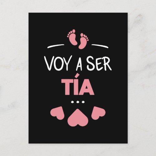 Voy a ser tia postcard